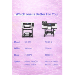 Imprimante UVDTF SK30-3 (300 mm) – 3 têtes EPSON F1080